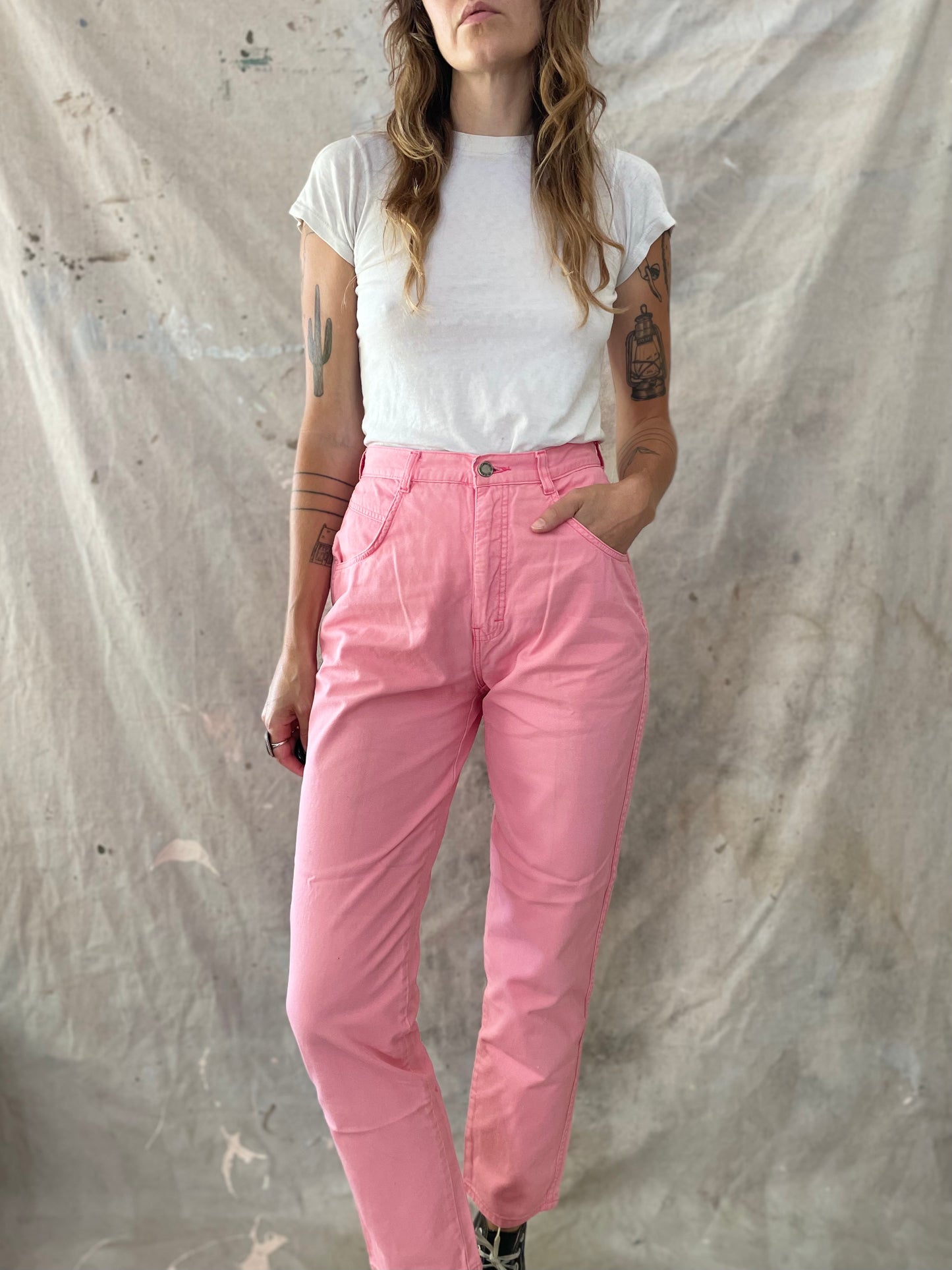 80s Pink Brittania Pants