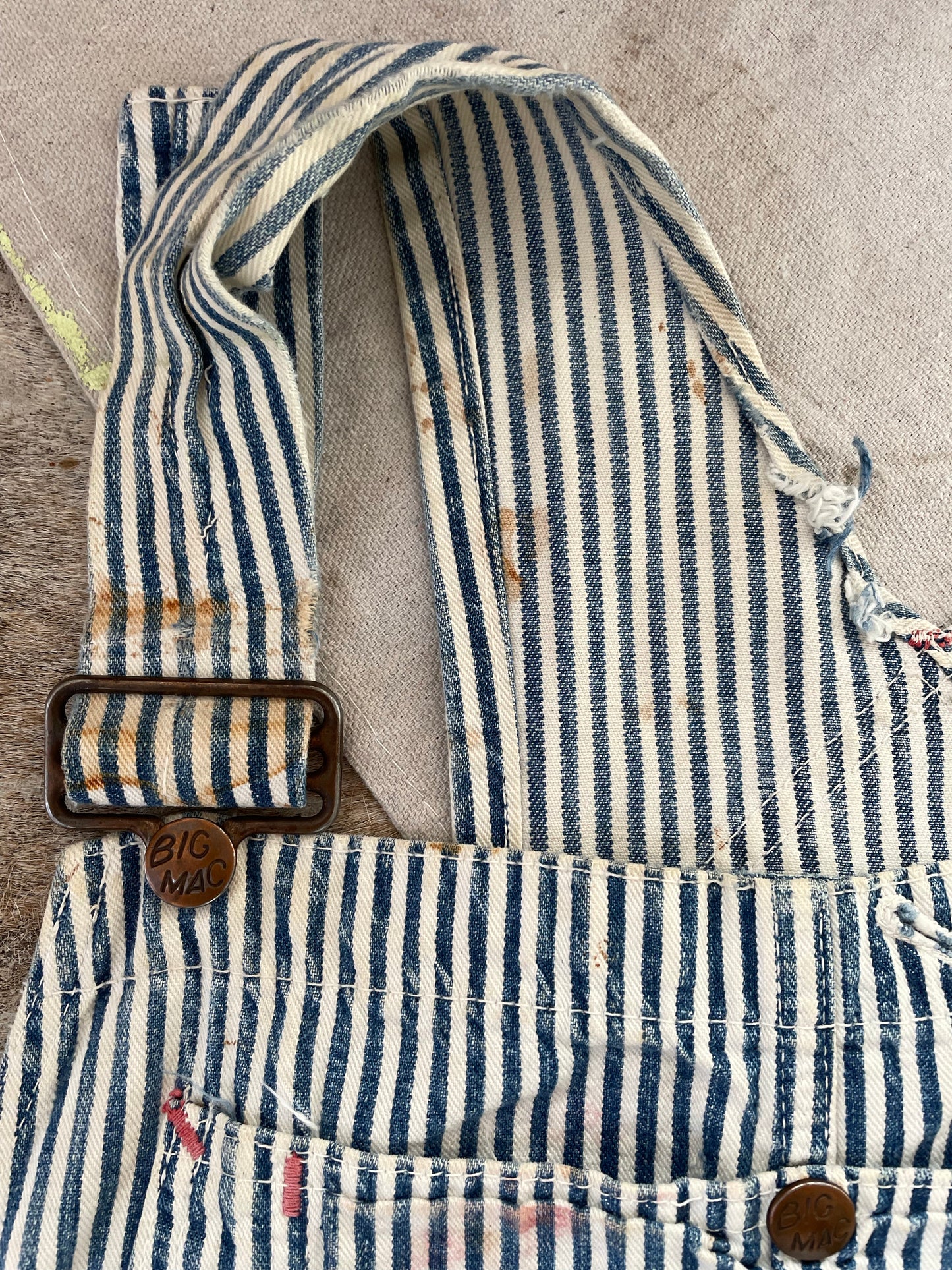 60s Penney’s Big Mac Express Stripe Overalls