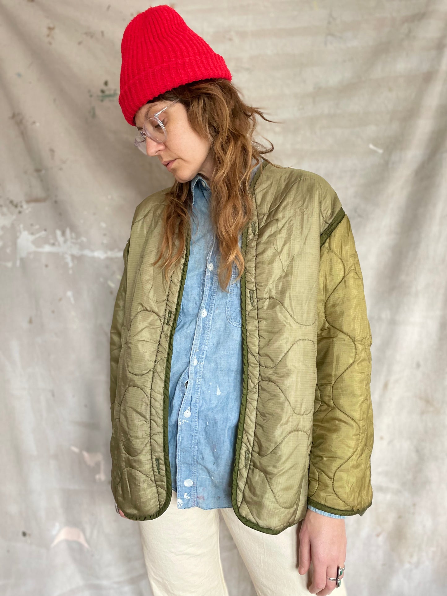 80s Army Quilted Liner Jacket