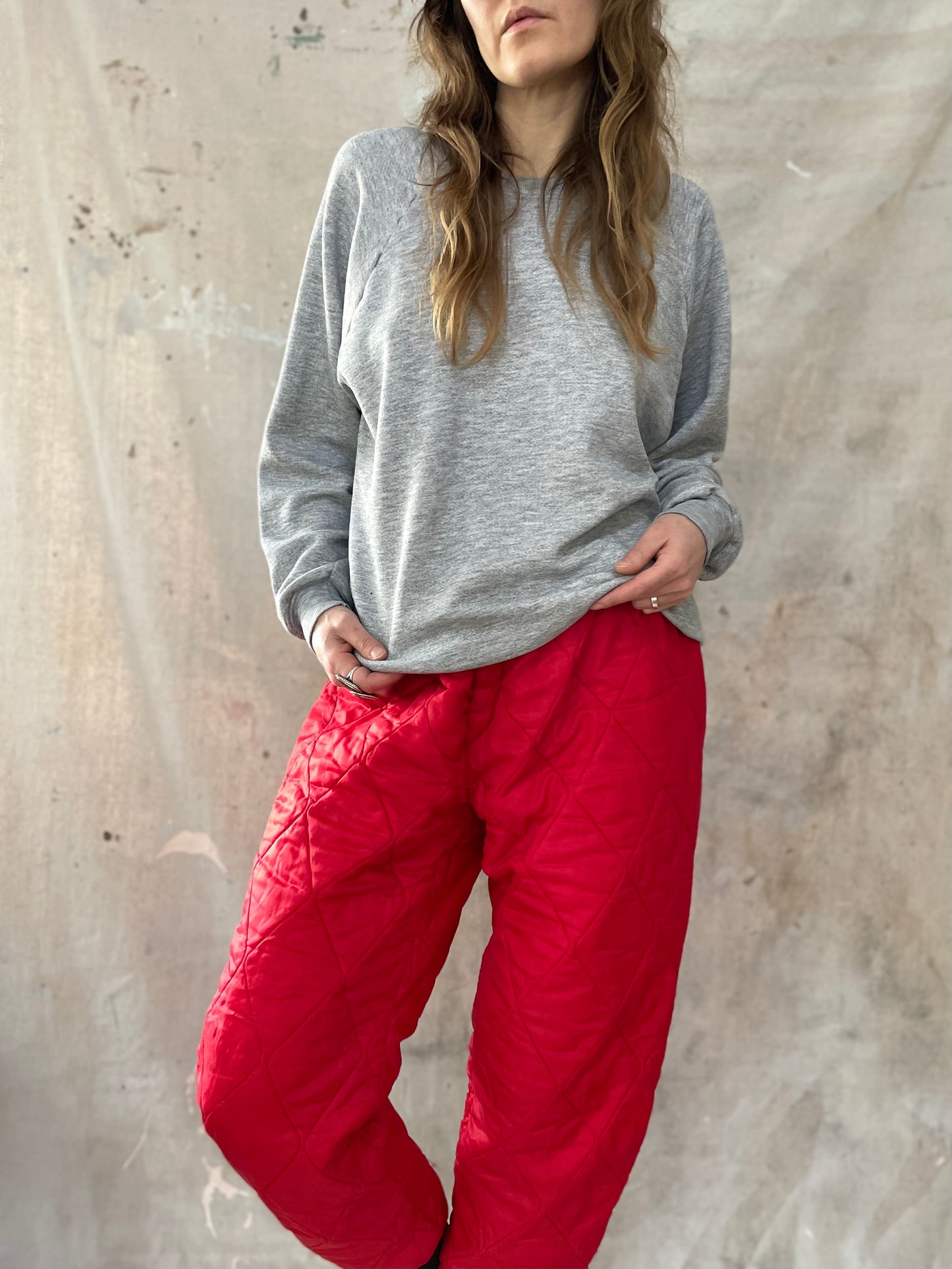Red Quilted Pants