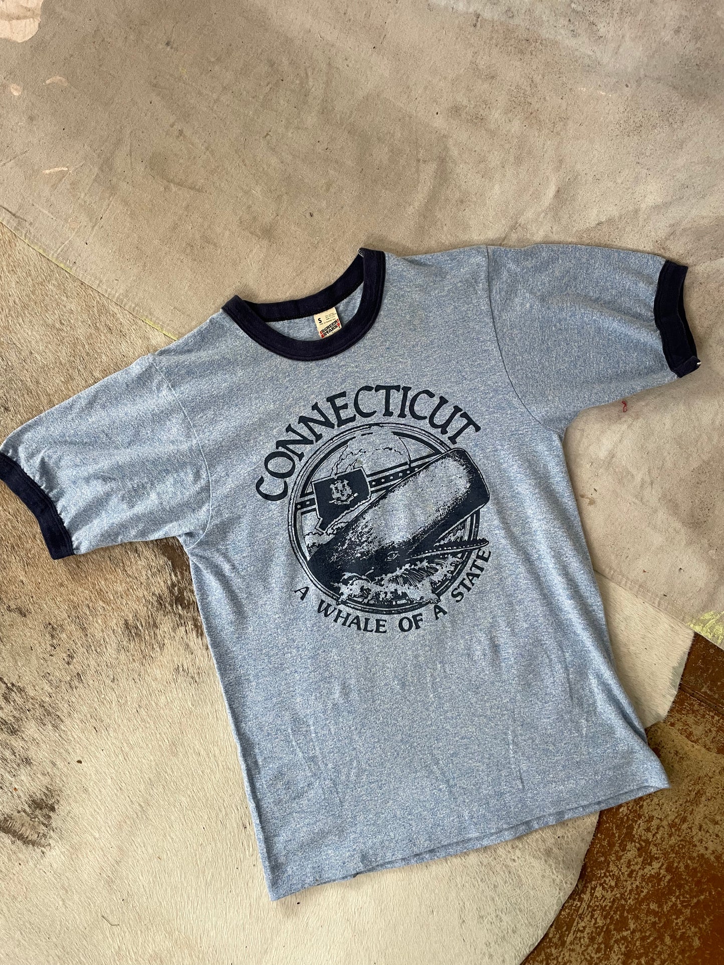 80s Connecticut: A Whale Of A State Ringer Tee