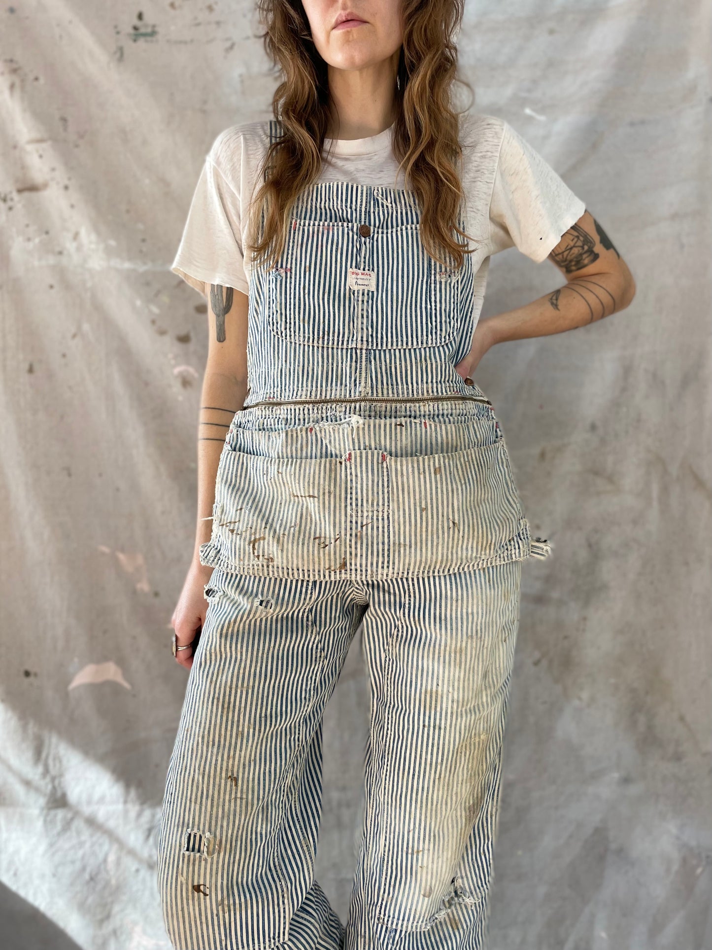 60s Penney’s Big Mac Express Stripe Overalls