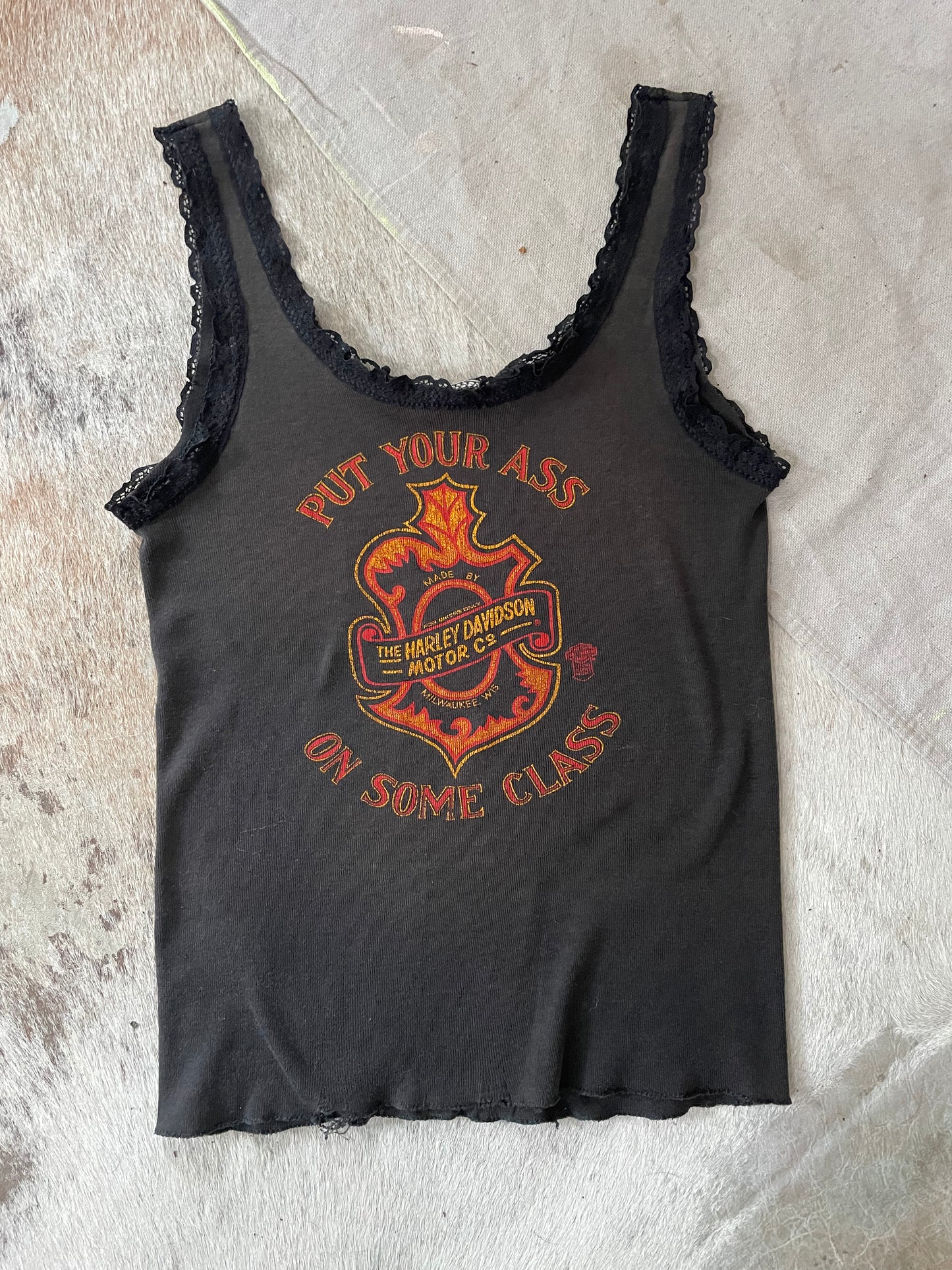 70s Put Your Ass On Some Class Harley Davidson Tank Top