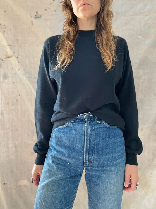 80s Blank Black Sweatshirt