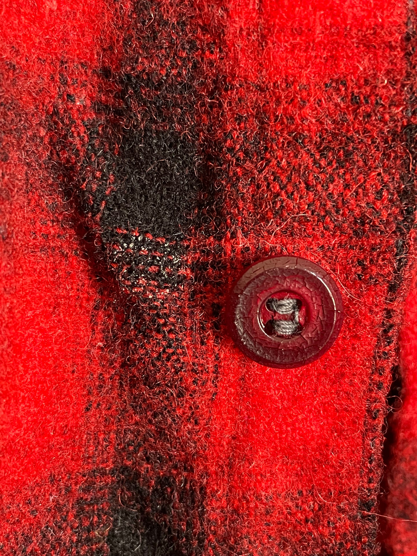 60s Buffalo Plaid Wool Shirt