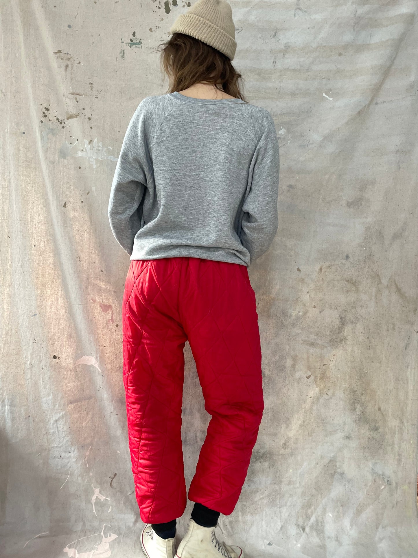 Red Quilted Pants