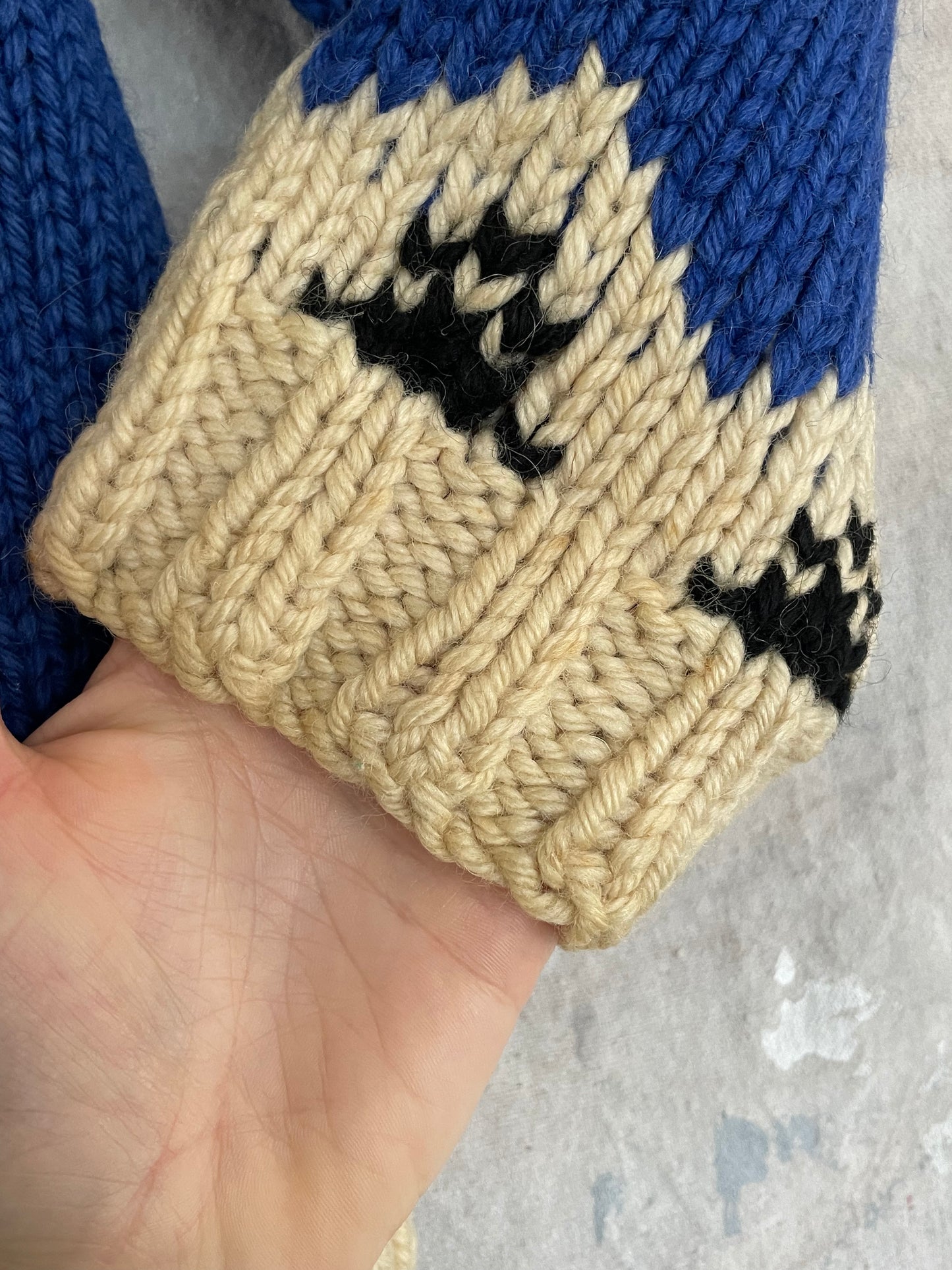 60s Handknit Cowichan Style Sweater