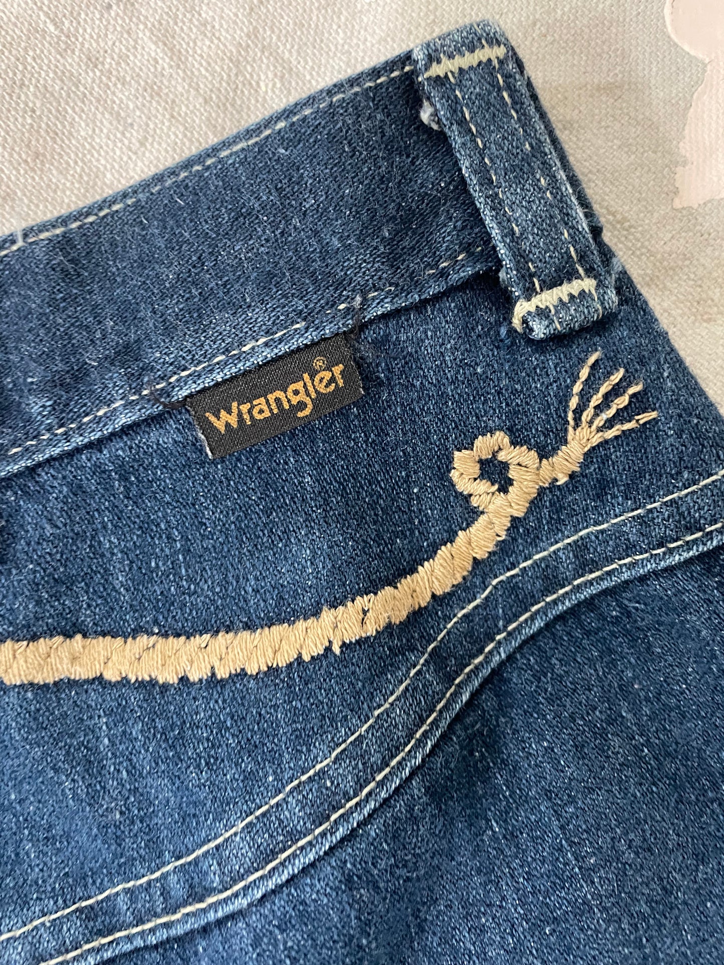 70s Wrangler Rope Embroidered Jeans