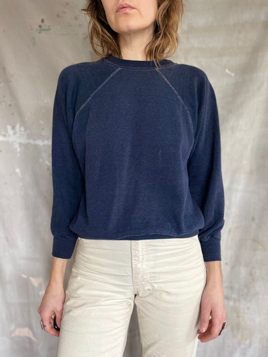 70s Blank Navy Blue Sweatshirt