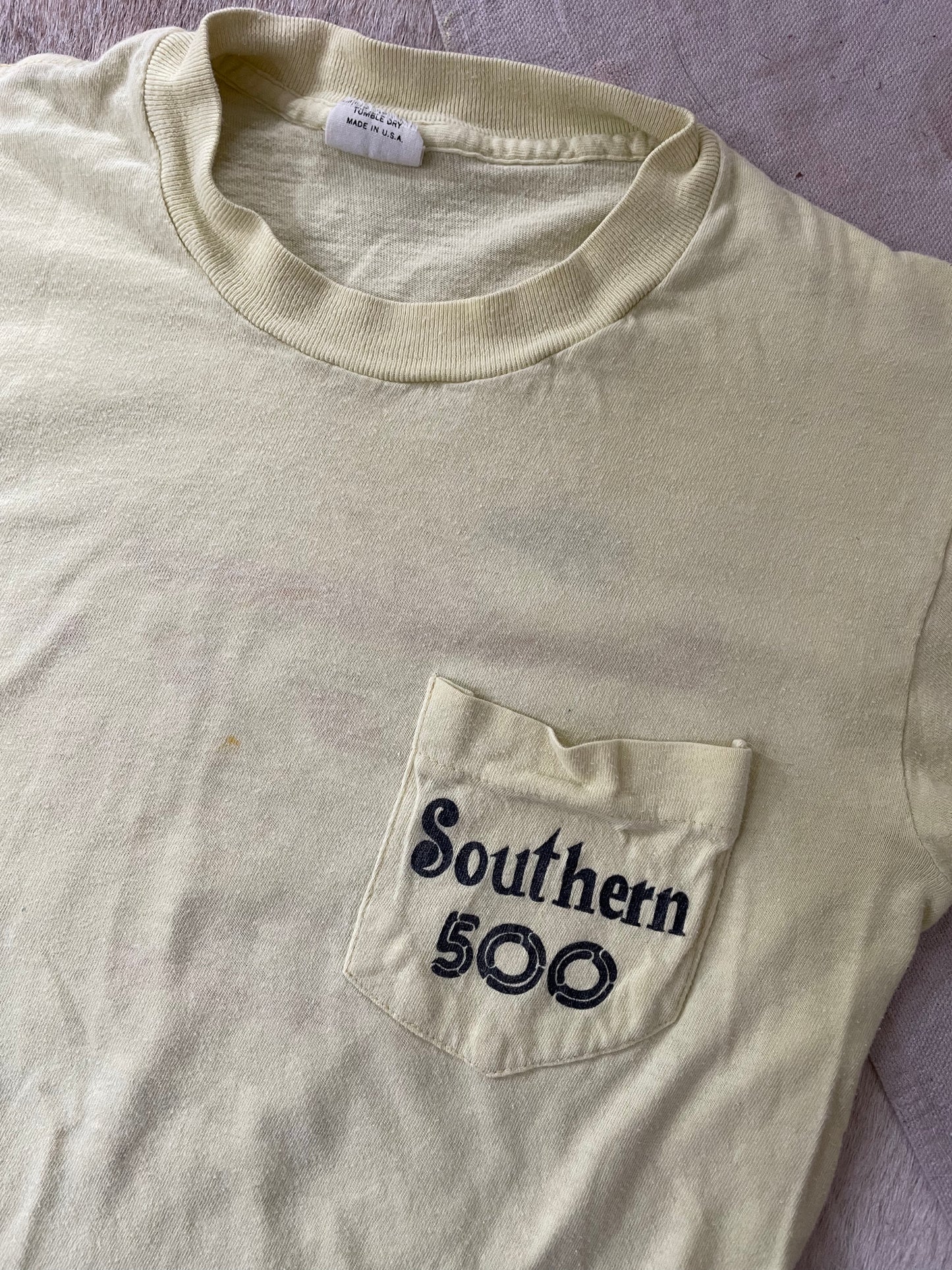 80s Southern 500 Darlington International Raceway Pocket Tee