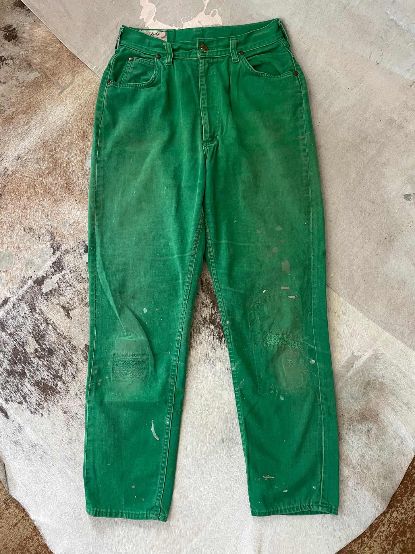 60s Lady Lee Westerner Kelly Green Pedal Pusher Pants