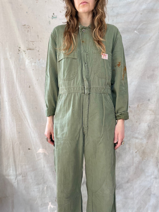 50s Nunnally’s Engineer Green HBT Coveralls