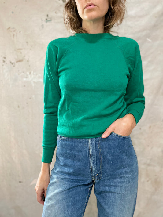 80s Pannill Blank Green Sweatshirt