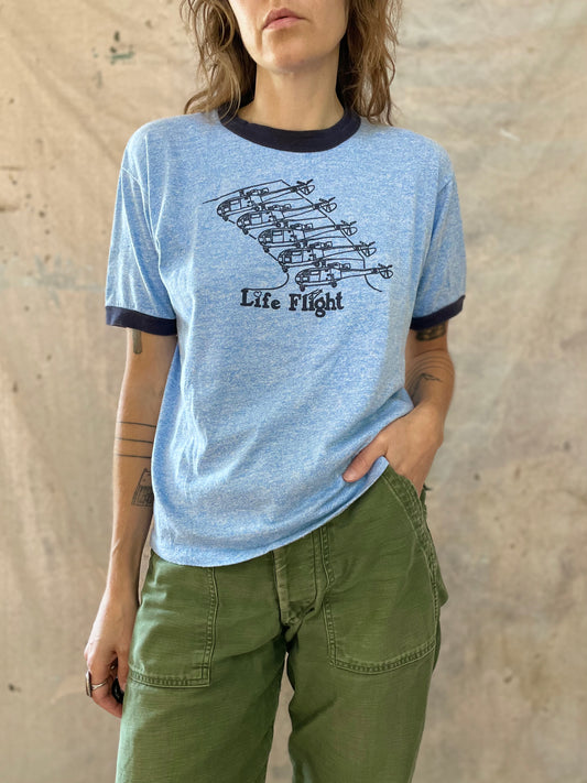 70s Life Flight Ringer Tee