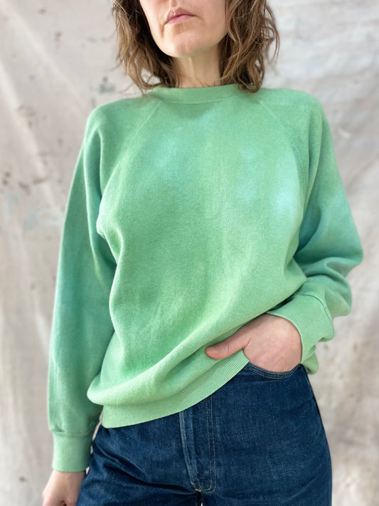 80s/90s Overdyed Blank Green Sweatshirt