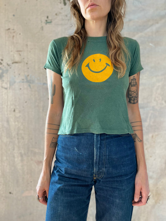 60s Velva Sheen Harvey Ball Smiley Face Tee