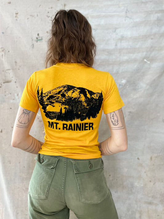 80s Mt Rainier, 10k Fun Run, Ft. Lewis- McChord Washington Tee