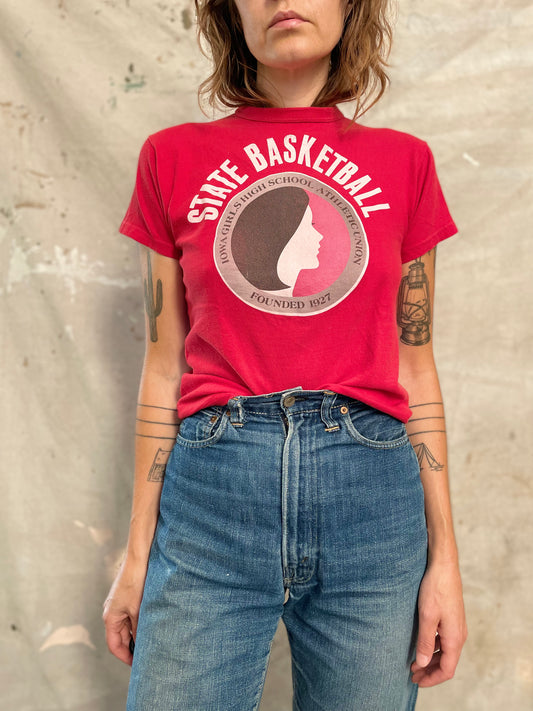 70s Iowa Girls State Basketball Tee