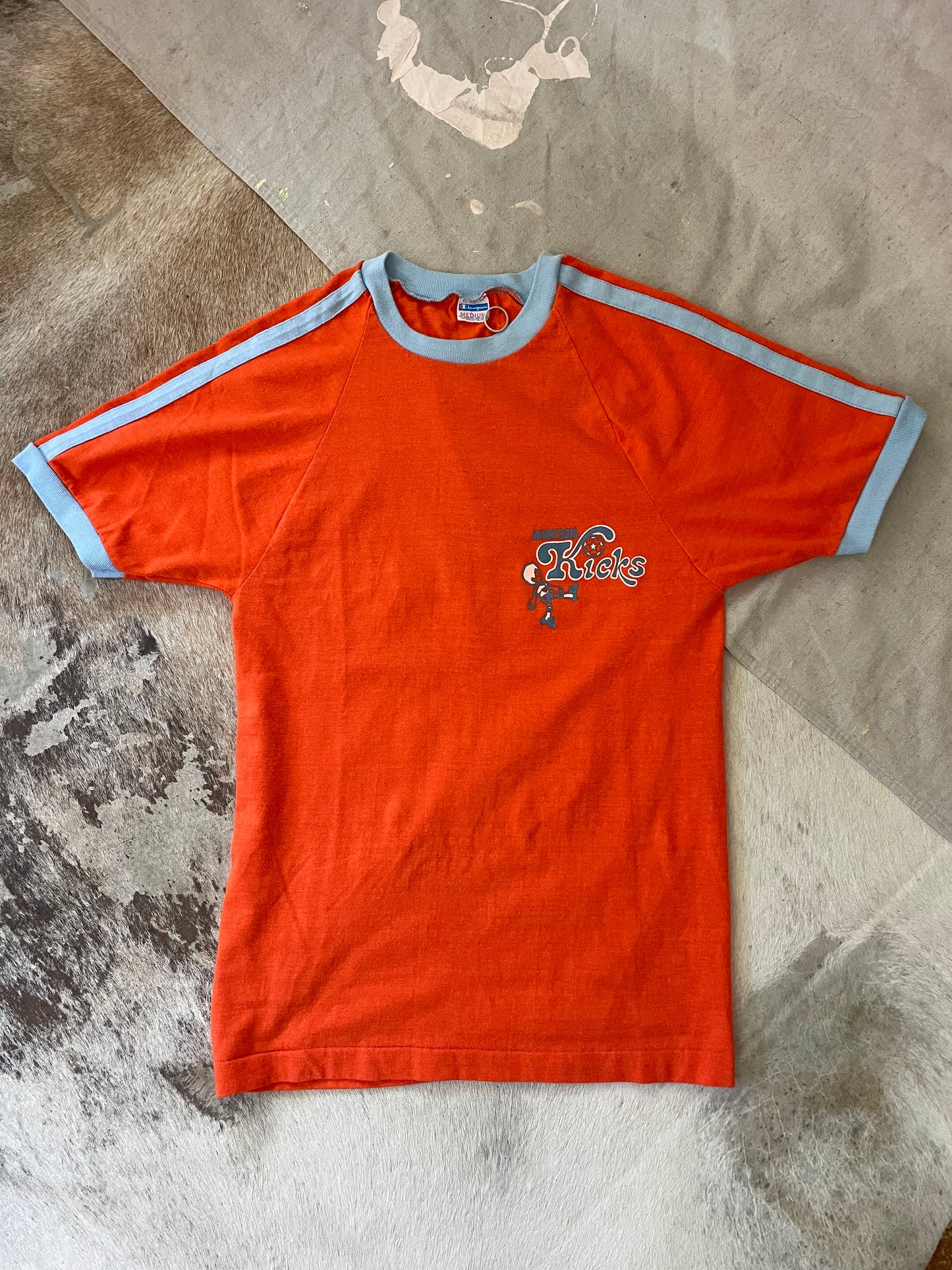 70s Champion Blue Bar Minnesota Kickers Tee