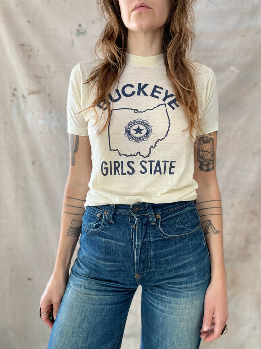 70s Ohio Buckeye Girls State American Legion Tee