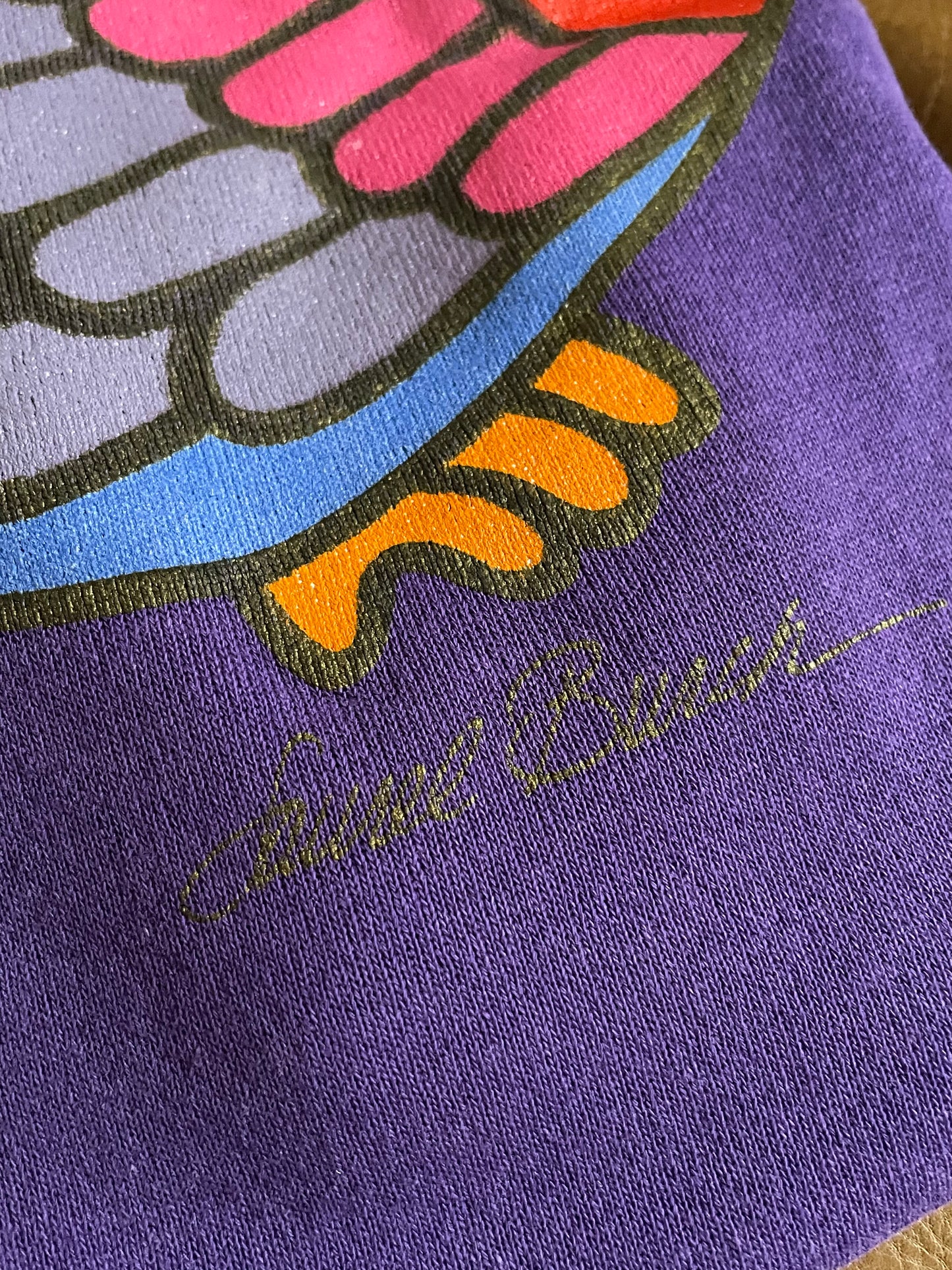 80s/90s Laurel Burch Rainbow Toucan Sweatshirt