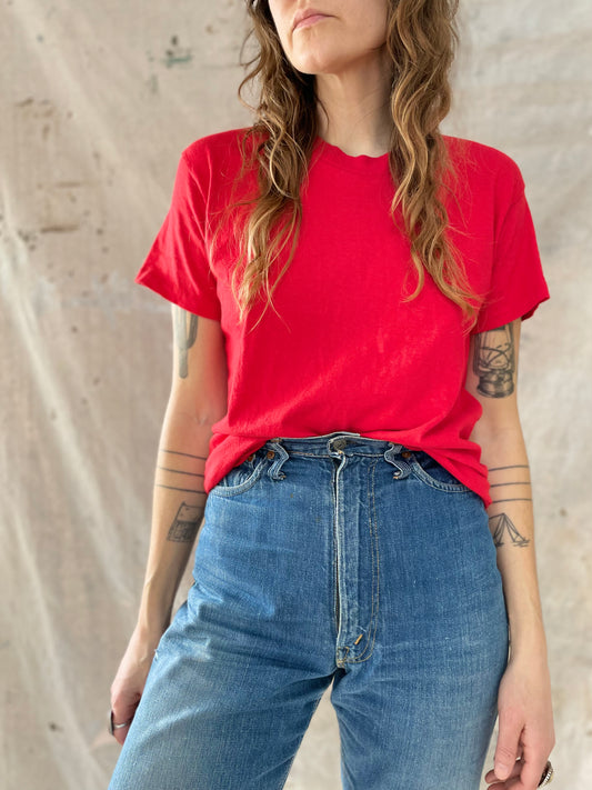 70s Hanes Blank Red Tee