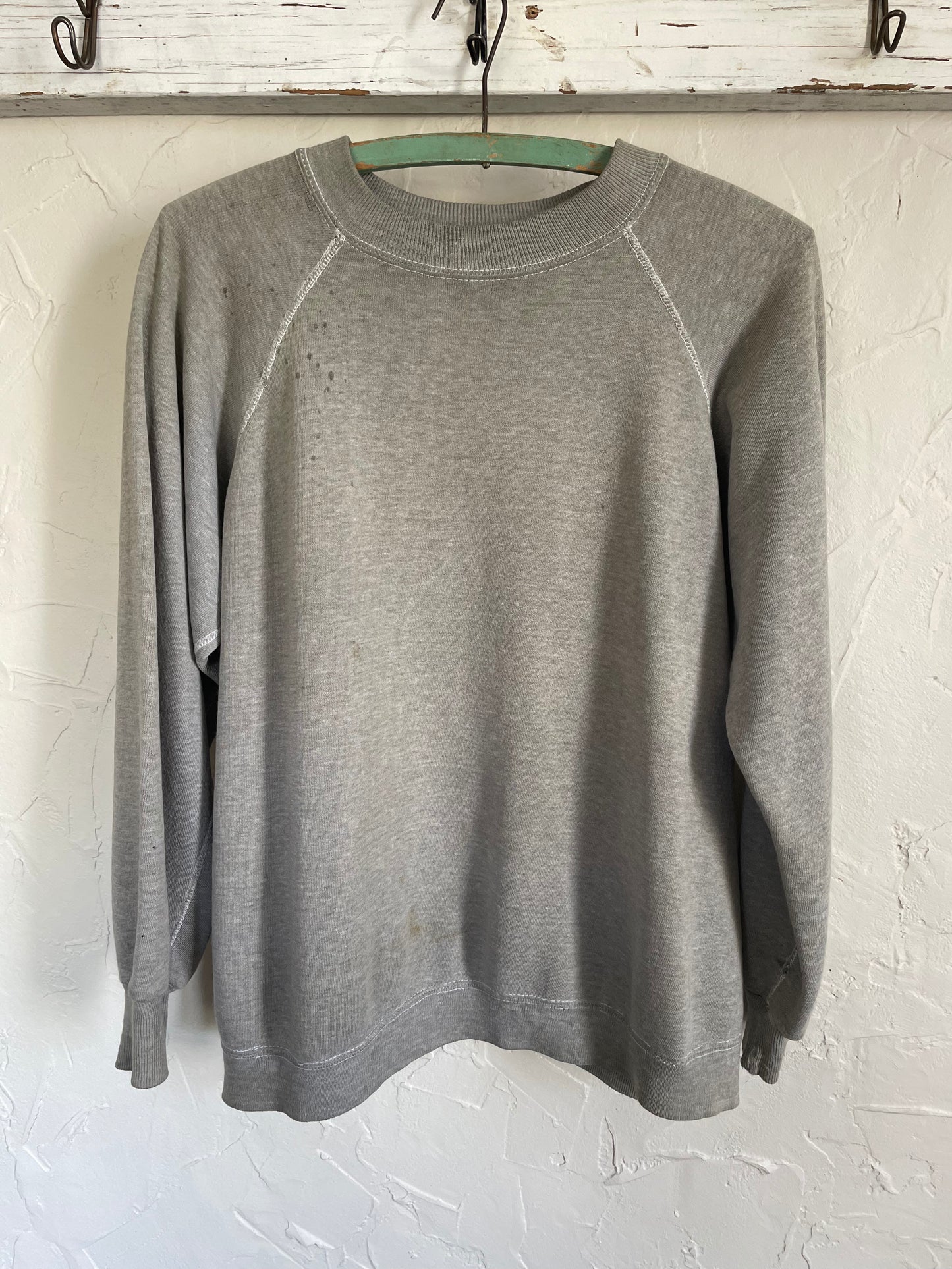 70s Green Gray Blank Sweatshirt