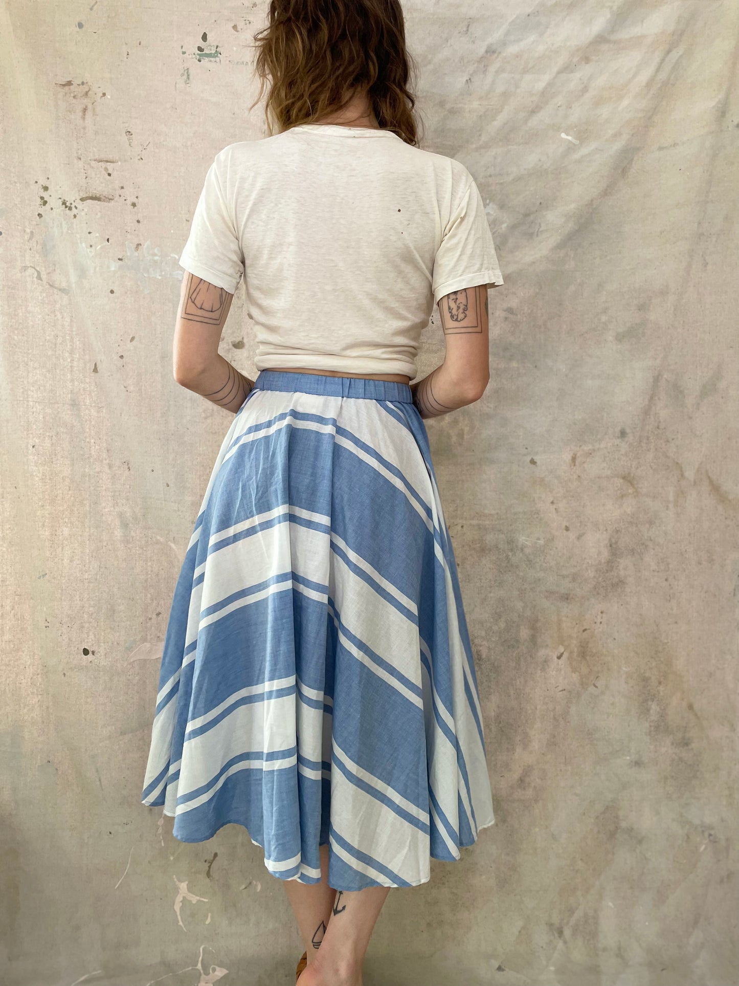 80s Chambray Circle Skirt