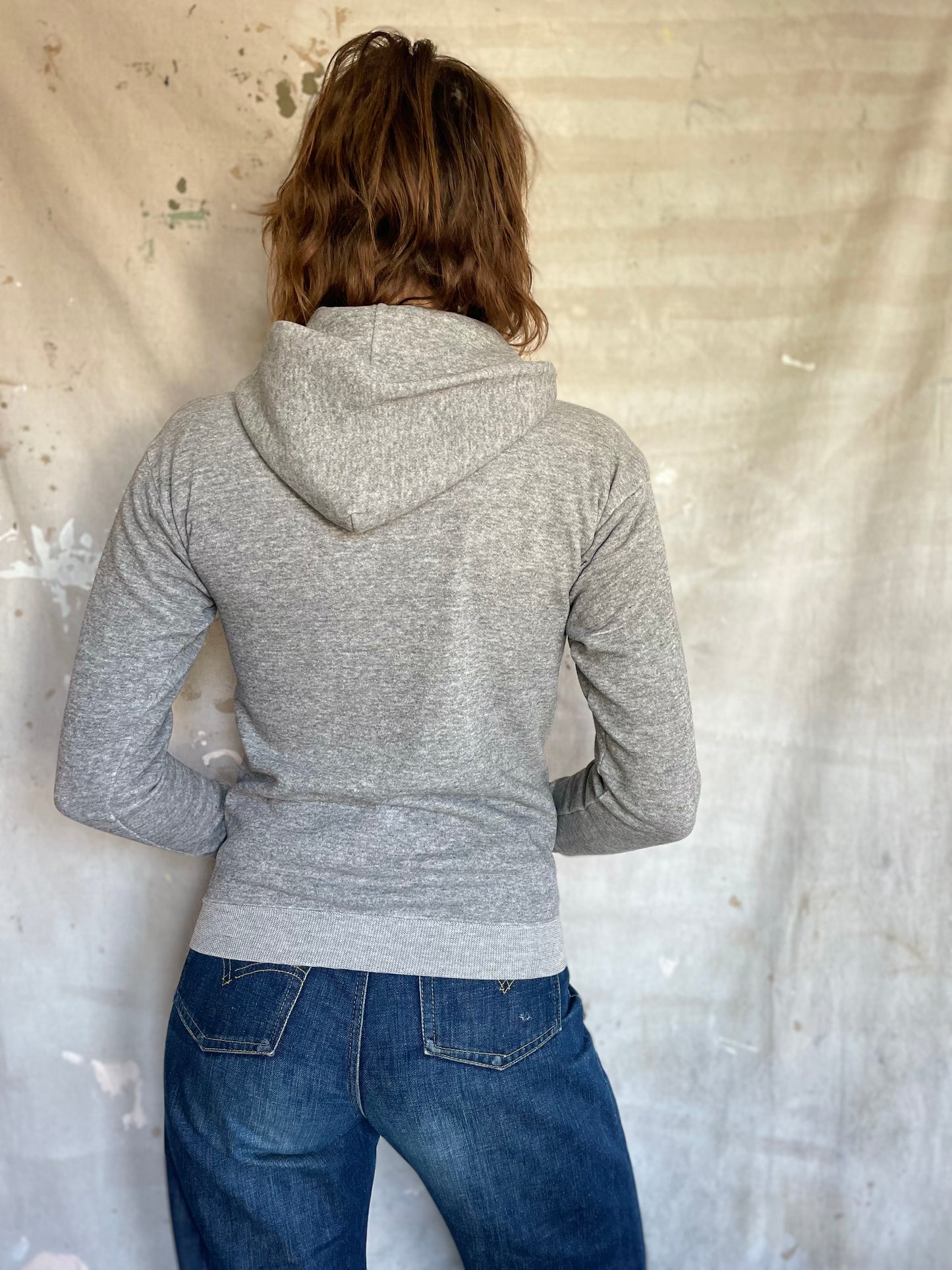 70s/80s Blank Heather Gray Hoodie Sweatshirt