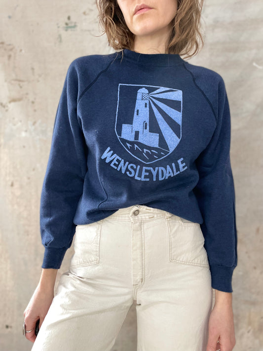 80s Deadstock Wensleydale Flocked Sweatshirt