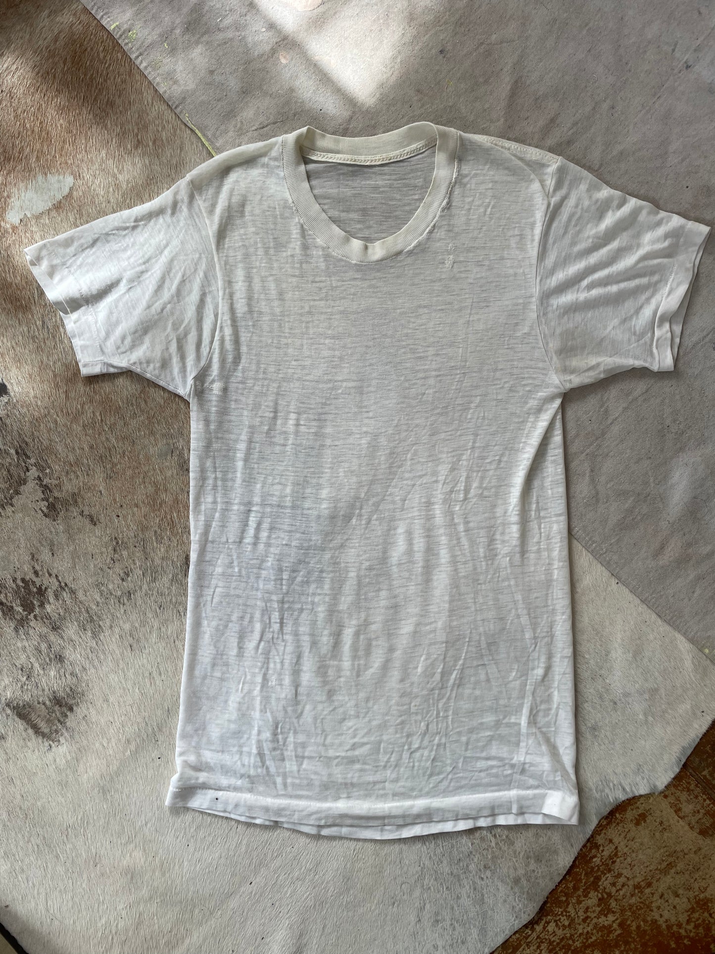 Paper Thin Pale Yellow/Off-White Tee