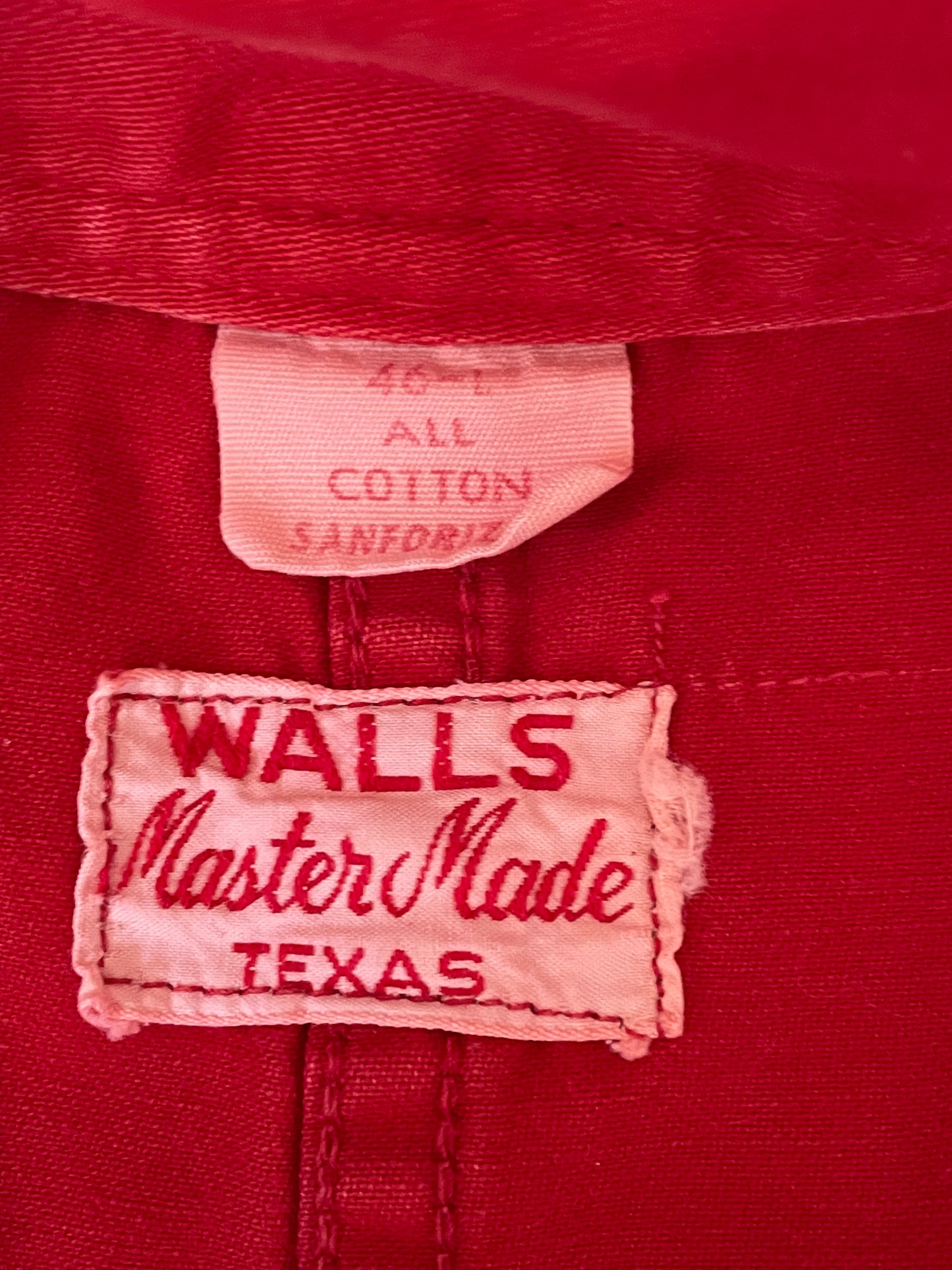 60s Walls Sanforized Red Coveralls