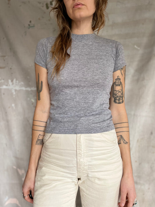 80s Blank Heather Gray Tee