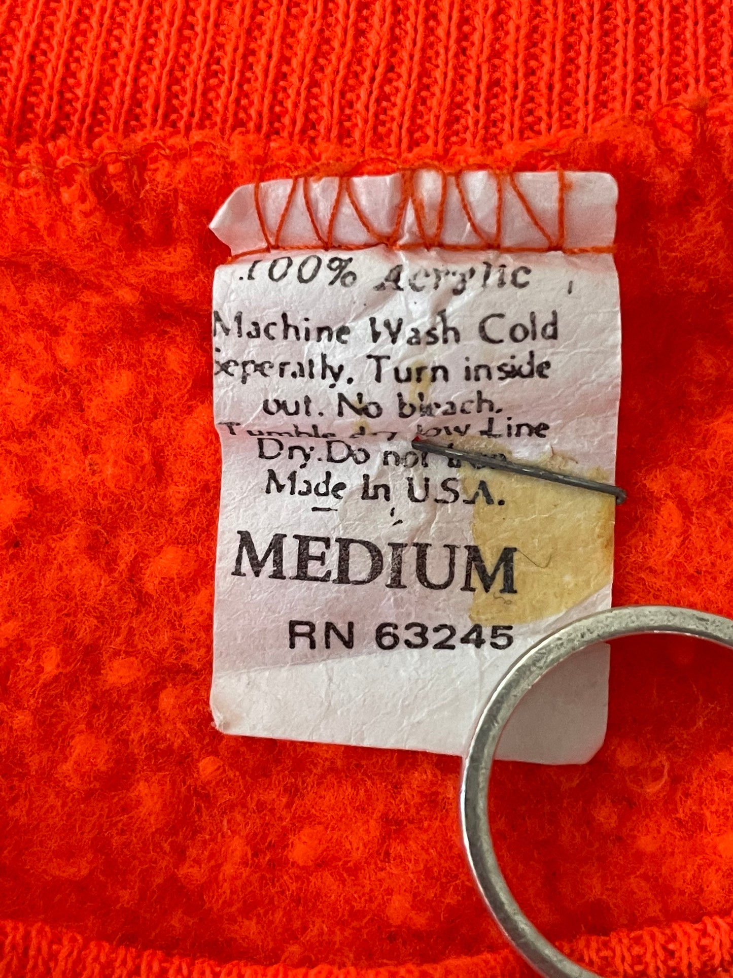 80s Safety Orange Sweatshirt