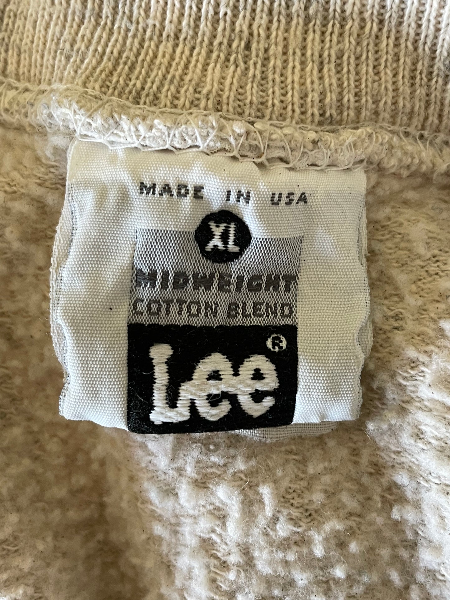 80s Lee Heathered Grey Short Sleeve Sweatshirt